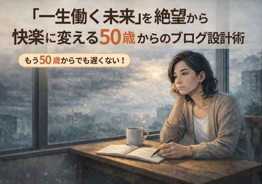 「一生働く未来」を絶望から快楽に変える、50歳からのブログ設計術